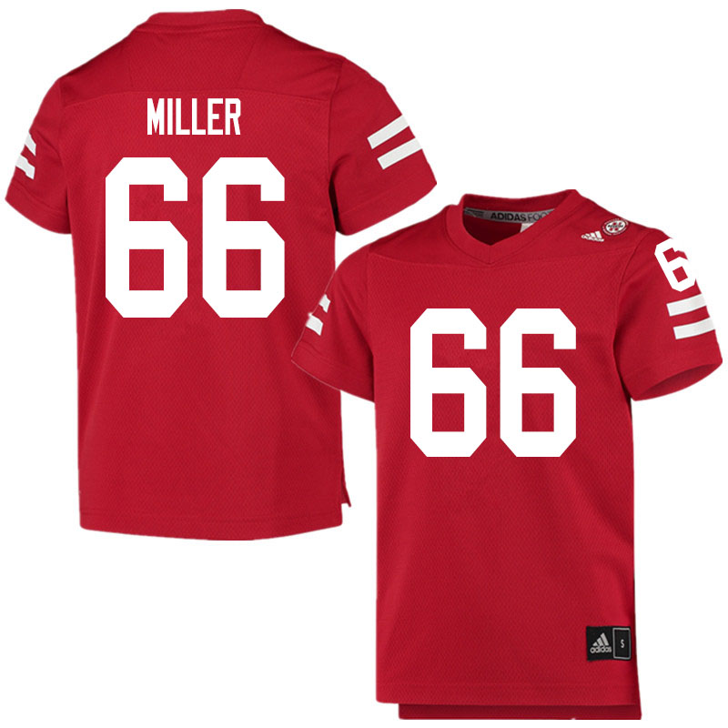 Men #66 Ezra Miller Nebraska Cornhuskers College Football Jerseys Sale-Scarlet